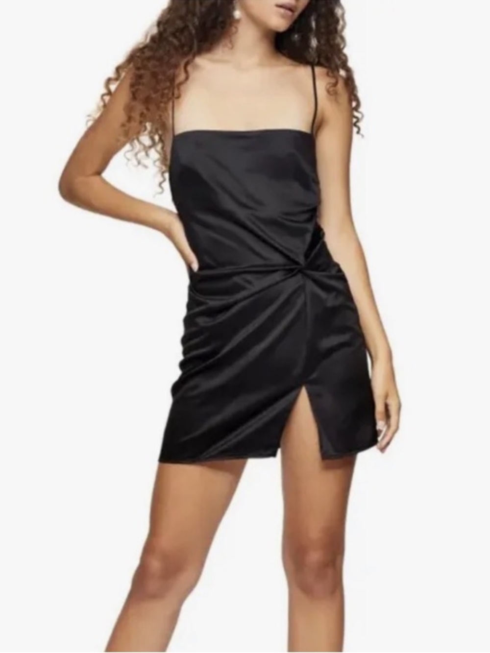 Topshop Black Mini Slipdress